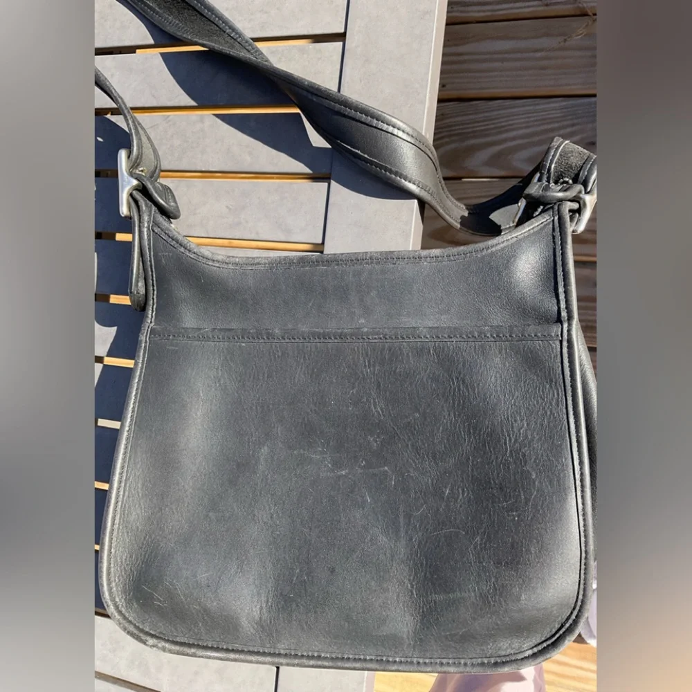 Vintage Coach Legacy Black Leather Shoulder Bag - Picture 10 of 13